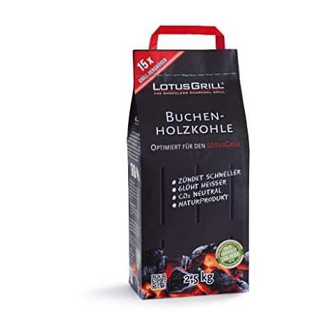 LotusGrill Beech Charcoal 2.5 kg Specially developed for smokeless charcoal grills/table grills Cover