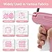 Stitch Gun for Clothes - Quick Clothes Fixer - Tagging Gun for Clothing with Sewing kit Includes 6 Needles,1000 Black Fasteners and White Fasteners （Pink）