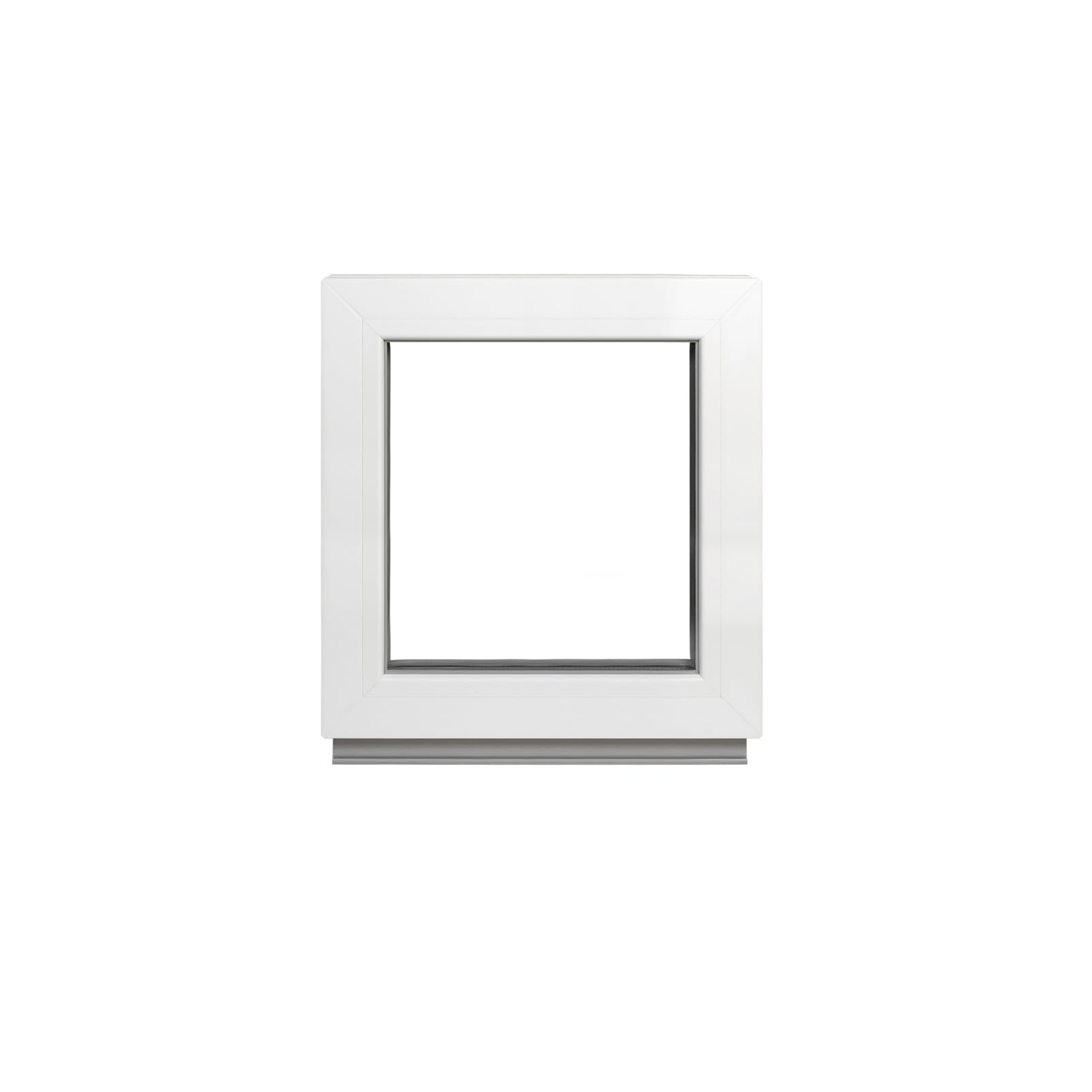 Framex Finestra per cantina – Vetro fisso (Fib) Bianco 70 x 85 cm 2 scomparti 32 mm (4/24/4) Finestra da giardino/finestra in plastica larghezza x altezza 700 x 850 mm