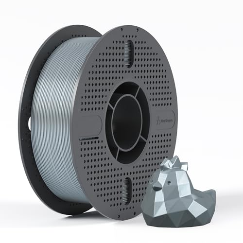 NextShapes PETG Filament 1.75mm Silver 1kg, Scratch-Resistant, Metallic