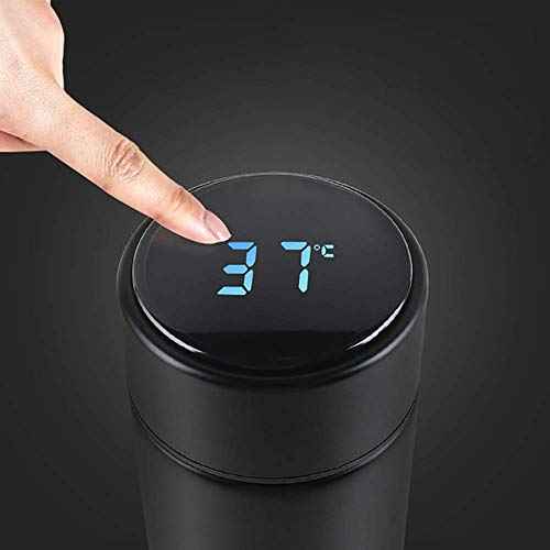 Image of DiCUNO Combo of Temperature Water Bottle 500 ml with Digital Display and Bottle Cleaning Brush, Stainless Steel Smart Water Bottle, Hot & Cold Vacuum Flask, Temperature Bottle for Gym Office Travel