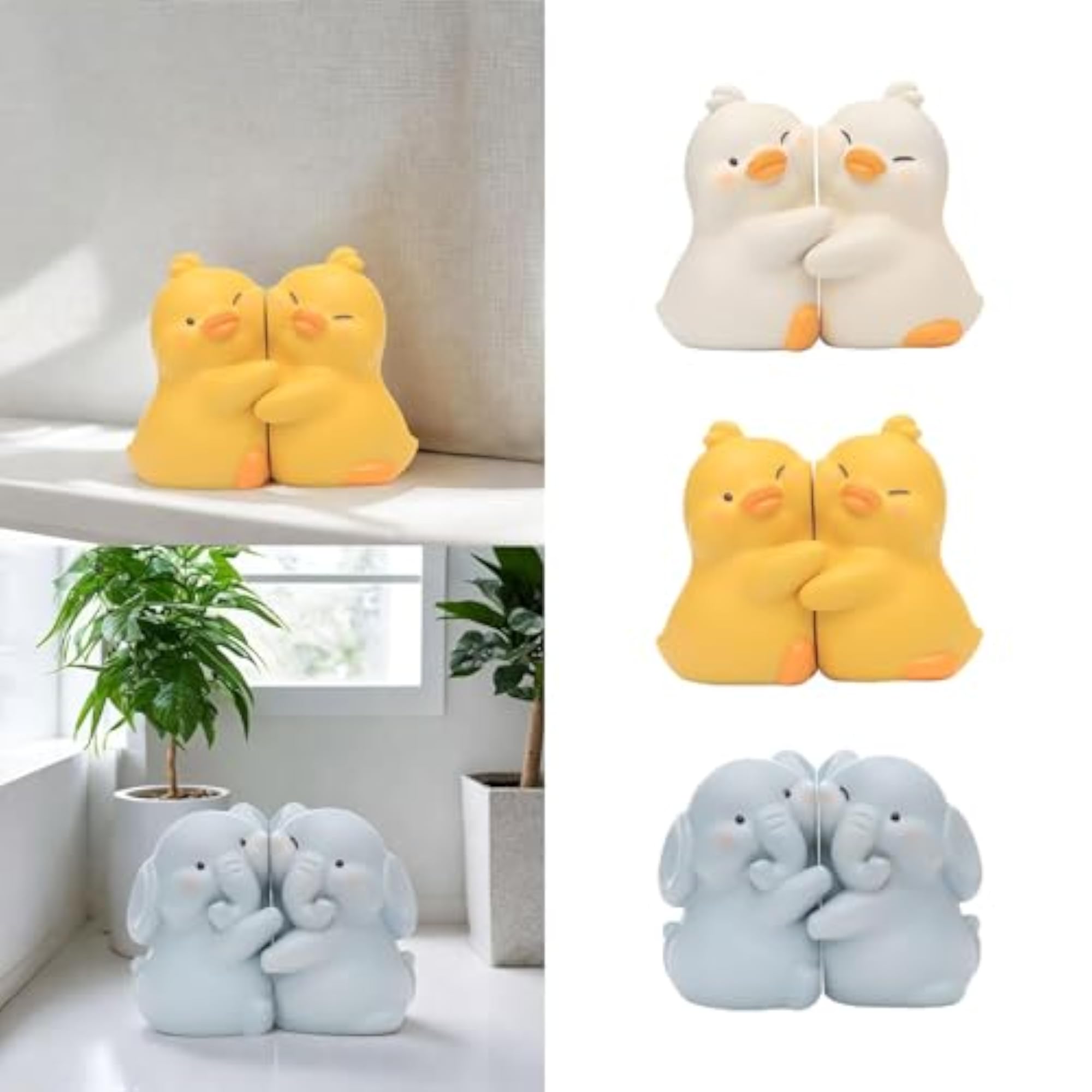 Decorative Bookends, Resin Modern Office Home Decor Book Organizer