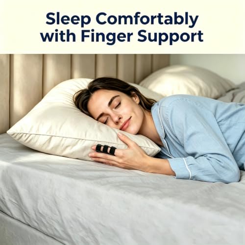 Image of NSKONGDODO Trigger Finger Splints /Brace for Knuckle Immobilization,Broken Protector and Straightening Arthritis Relief,Pain Relief,Fits Index,Middle, Ring Fingers (2, 3 Straps)