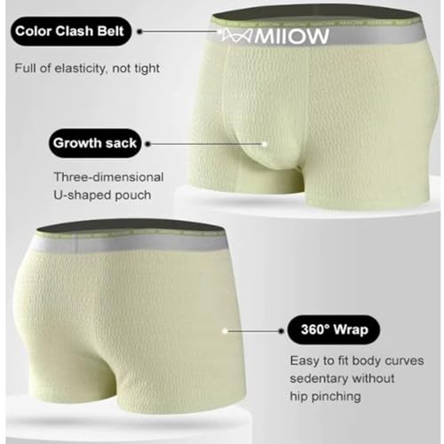 Men's Breathable Boxer Briefs, Bubble Cotton Men's Boxer Briefs Breathable Sweat Absorbent4