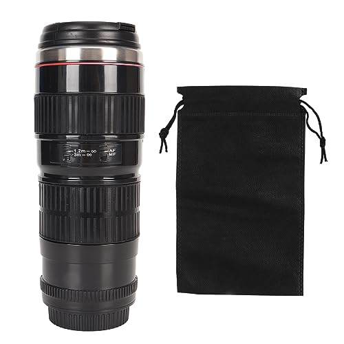 WPKD BLUEIY 400ml Tasse à Café Objectif Photo,Mug Objectif Photo en Acier Inoxydable avec Sac de...