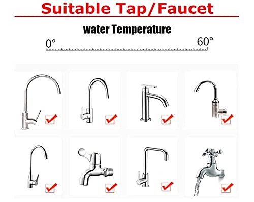 Image of Kitchen Tap Extension Flexible Anti Splash Water Saving Movable Sink Faucet Water Shower Head Rotatable Nozzle Adapter Tap Extender for Kitchen Sink Smart Gadgets Fuvaro Pack of 1, Plastic