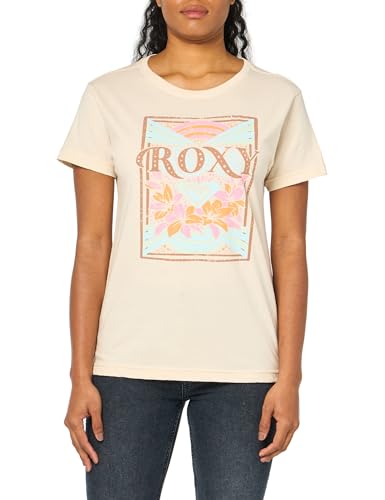 Image of Roxy Womens Boyfriend Crew T-Shirt, Casual Relaxed Fit Crew Neck Tee Short Sleeve Cotton Basic Shirt Everyday Comfort