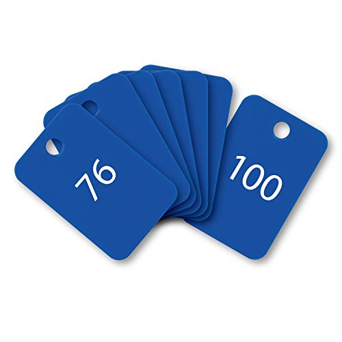 オープン工業 番号札 角型 青 25枚 76-100番 BF-57-BU