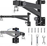 Tasofac Boxsack Halterung Wand, Verstellbar 43-63 cm, Klappbar, 360° Silent Rotation, Verstärkte Stahlplatten, Boxsack Wandhalter, Boxsack Halter, Boxsack Aufhängung