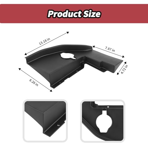Image of JeCar Black Windshield Washer Tank Engine Bay Dust Cover Accessories for Dodge Charger 2011+ & Challenger 2015+