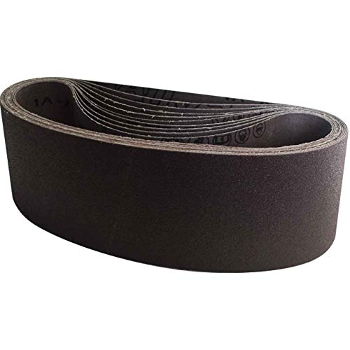United Abrasives SAIT 57205 3x21 Blue Line 1A-X Aluminum Oxide Portable Sander Belt, 80 Grit, 10 pack
