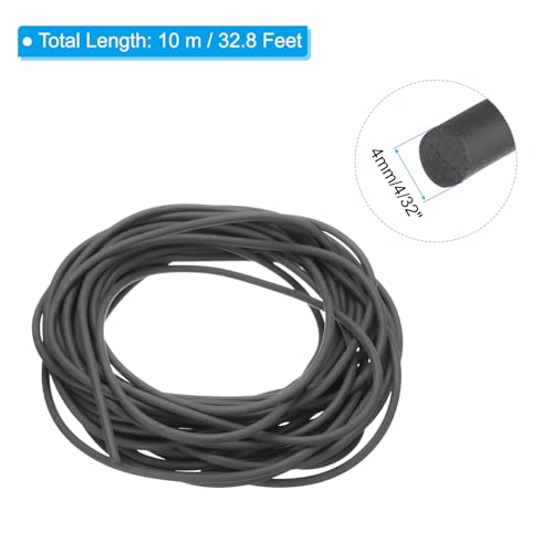 Image of PATIKIL 4 /32 Inch x 32.8 Feet Backer Rod, Hard Solid Nitrile Rubber Rope Caulk Crack Gaps Joint Filler Weather Stripping for Home Construction, Industrial Equipment Gasket DIY,Black
