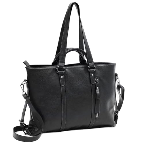 Image of Leather Tote Handbags for Women Purse Hobo Shoulder Work Satchel Top Handle Large Bag