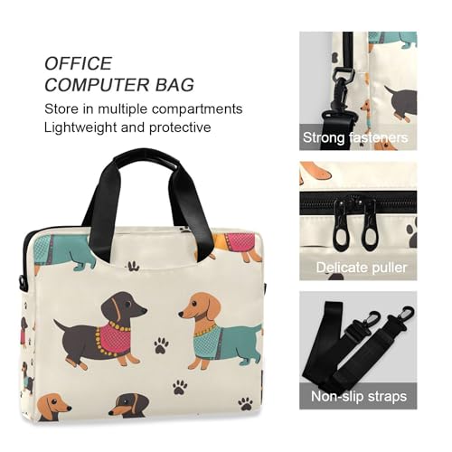 Maletín para portátil con diseño de huella de perro, 13-15.6 pulg miniatura 5