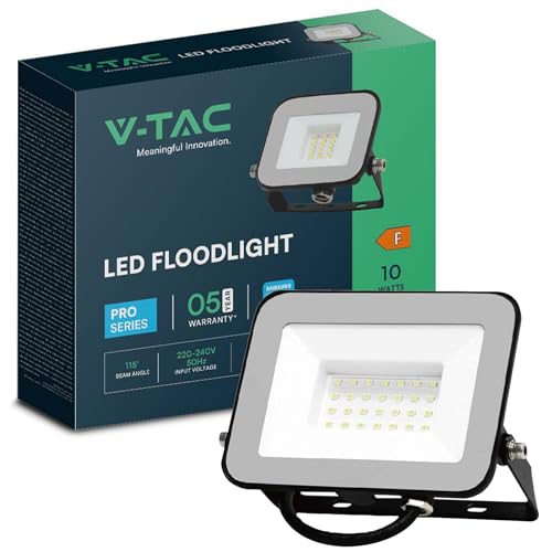 V-TAC VT-50 LED Spotlight with Samsung Chip, 6400 K, 4000 Lumen, IP65, 50 W, Plastic, W, Cool White, 50 W