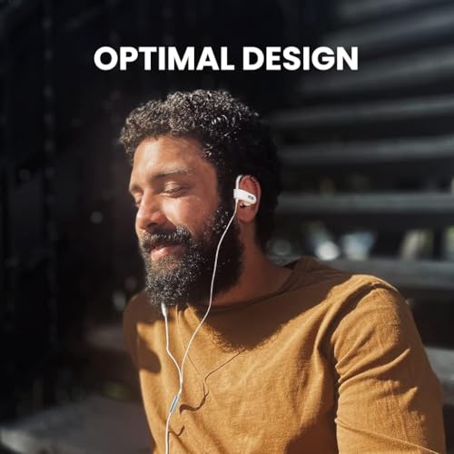 Image of Avantree C171 - USB-C Wired Earbuds with Microphone & Volume Controls | Ear Hook Design for Running & Sports, Comfortable Headphones for iPhone 15+, Samsung, Google & Android USB-C Phones, White