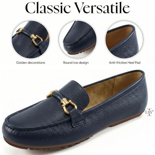 Image of HARENCE Loafers for Women Comfortable Slip On Business Work Flats Shoes Casual Driving Moccasins Penny Loafer