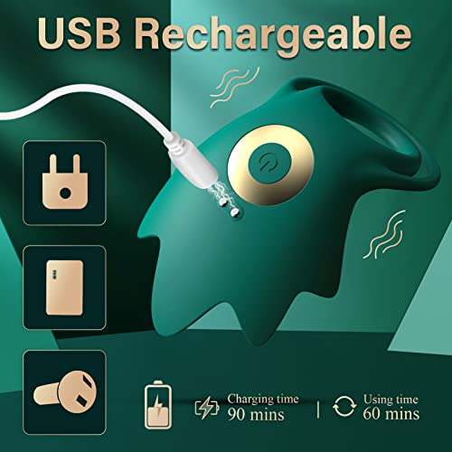 Vibrating Cock Ring, Penis Ring Sex Toy Vibrator with 10 Vibration Modes & USB Rechargeable, Silicone Adult Sex Toy for Men, G spot Clitoral Vibrator for Woman Couple, Adult Sex Toys & Games - Image 6