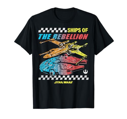T-shirt Star Wars Ships Of The Rebellion col rond anti-déformation