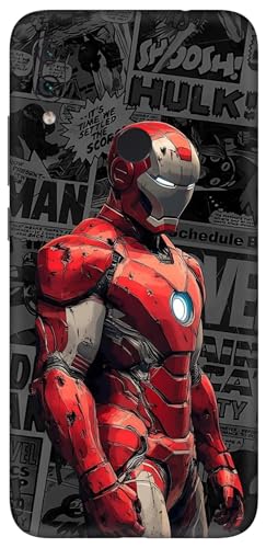 Image of Premium Vinyl Printed Mobile Back Skin Sticker Compatible for Xiaomi Redmi Note 7S with Easy and Self Installation Kit - (Super Hero - 20)