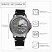 Imagen de JewelryWe Reloj Calavera Steampunk Hombre: Reloj de Pulsera de Cuarzo Analógico Redondo Vintage Correas de Cuero Calendario Resistente al Agua Puntero Luminosas