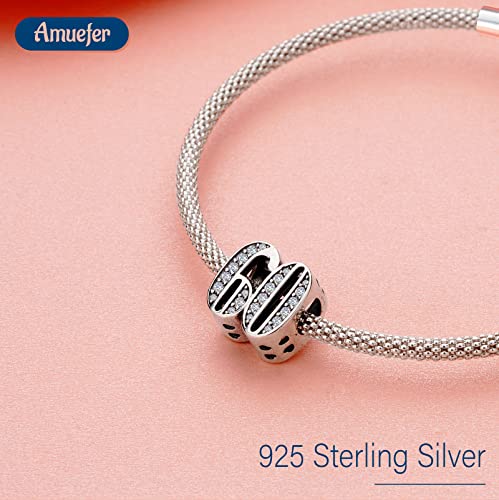 Image of Mothers Day Birthday Number Love Family Friendship Graduation Auntie Grandma Dad Mom Charms for Pandora Bracelets Necklaces, Gifts Women, for Anniversary Valentines Christmas