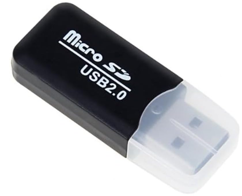 Lecteur Adaptateur USB 2.0 pour Carte Micro SD, Noir