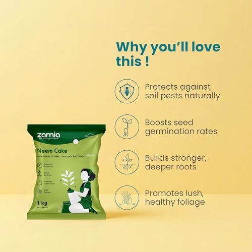 Image of Zamia Neem Cake Powder for Plants, 1kg, Organic Pest Repellent