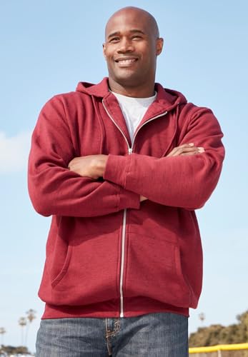 Image of KingSize Men's Big & Tall Fleece Zip-front Hoodie Jacket