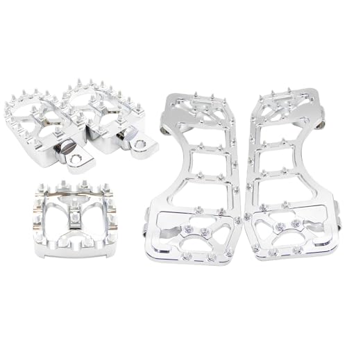 Repose-Pieds Avant Arrière Larges Moto Anti-Vibration pour Harley Touring et Dyna FLD