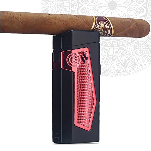 Briquet tempête 4 jets butane avec coupe-cigare intégré pour homme