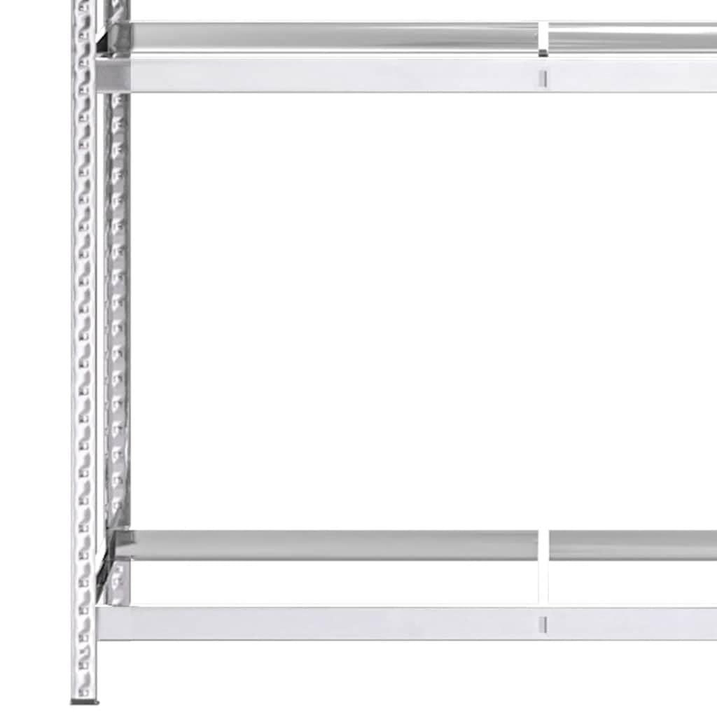 Regały na opony z 3 półkami, zestaw 4 szt., srebrne, 110 x 40 x 200 cm, stal ocynkowana, 1,1 mm, nośność 795 kg, 12 opon, z regulacją wysokości, do garażu i warsztatu
