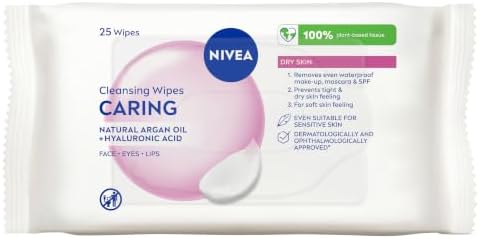 NIVEA Caring Cleansing Face Wipes (25 Pack)