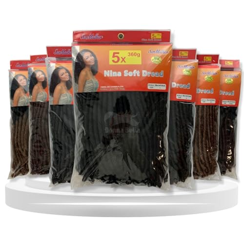 Cabelo Nina Soft Dread Ser Mulher Pacotão 360g 70cm Crochet Braids Original