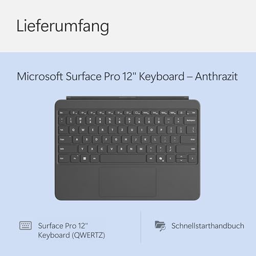 Microsoft Surface Pro 12 Zoll Tastatur mit QWERTZ-Layout