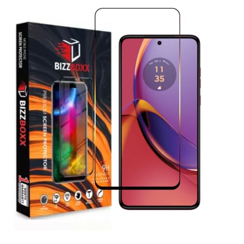 Image of Compatible With Motorola g84 5G Tempered Glass | MOTO G84 | DuraGlass & Anti Explosion | Full Screen Coverage-Edge to Edge | 9H Hardness | With Easy Installation Kit (Pack of 1)
