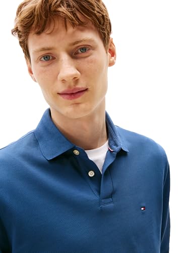 Tommy Hilfiger Men's Long Sleeve Polo Shirts in Regular Fit with Stretch and Organic Pique Cotton2