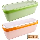GOMETY 2er-Set Eisbehälter für Speiseeis, Eiscreme Behälter Aufbewahrungsbehälter Gefrierdosen...