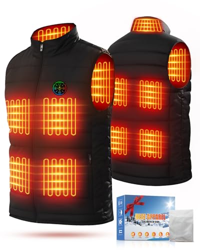 Pangbaylov Heated Gilet 5V/7.4V Interface Heated Gilet for 9-Zone 3-Level Heat Adjustable Wasit Fit for Men Women Gifts for Men and Women(No Power Bank)