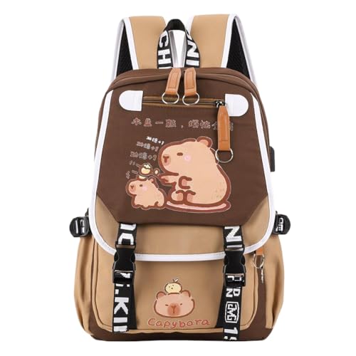 Cute Capybara Backpack Funny Cartoon Backpacks Kapibara Stuff Kawaii Backpack Capybara Gifts for Capybara Lovers