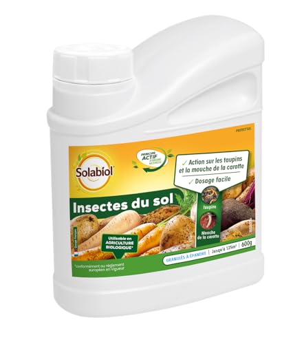 SOLABIOL Soil Insects – 600 g – Up to 125 m² – Spread Granules – Easy Dosing – Moles and Carrot Flies – Can Be Used in Organic Farming SOSOL600