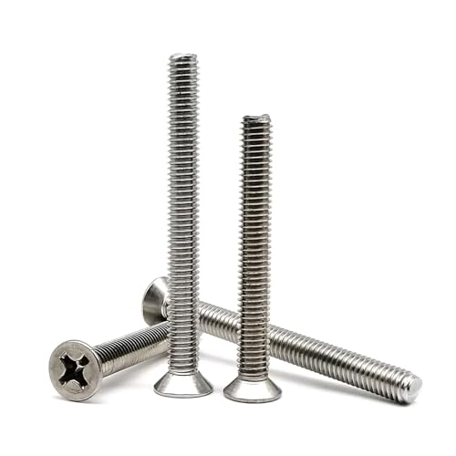 十字穴付き皿頭ネジボルト M2 M2.5 M3 M3.5 M4 M5 M6 M8 延長 3-100mm 304ステンレス鋼 GB819(20mm,M2.5 50pcs)