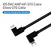 MeloAudio 90 Degreee Right Angle DAC AMP HiFi OTG Cable to Micro USB Compatible with iOS Devices, 6 Inch