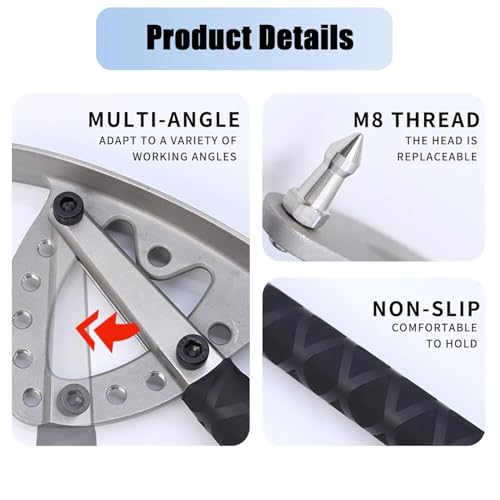 Auto Fender Dent Repair Tools Set, Portable Auto Body Dent Removal Kit with Adjustable Angle for Vehicle Damage Restoration