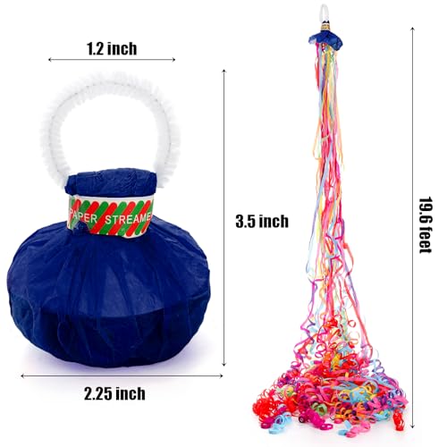 image for Lawei 30 Pack Throw Streamers, Colorful Hand Throw Confetti Poppers, N