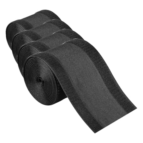 Image of WILLBOND Carpet Cord Cover Cable Protector Floor Cover Cable Protector Management Only for Commercial Office Carpet(9.84 ft,Black) (Pack of 4)