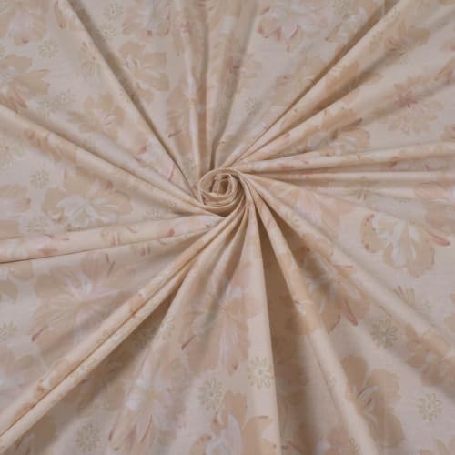 Image of Huesland by Ahmedabad Cotton 144 TC Bedsheet for Single Bed with 1 Pillow Cover | Moccasin, Pastle Orange & Antique White