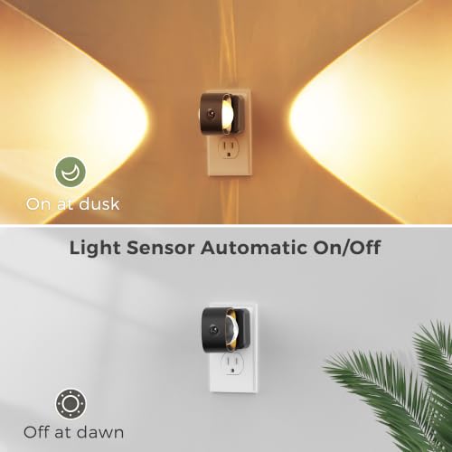 Image of L LOHAS LED Motion Sensor Night Light, Projector Night Lights Plug in Wall | Motion Activated & Light Sensor, 0-150lm Dimmable Nightlight, Rotating Plug in Nightlight for Bathroom Hallway, 1 Pack
