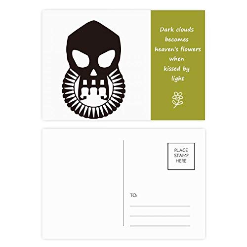 Cartes postales Masque à gaz poésie DIYthinker Terreur Fangs 20pcs