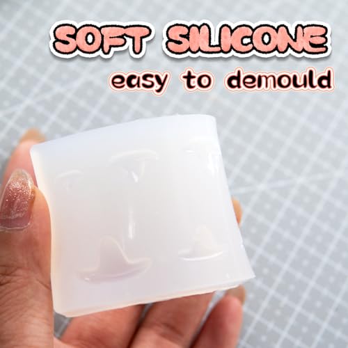Image of Nuvretk 8 Cute Silicone Molds for Needle Felting - Cat Nose Shapes for Stuffed Animals, DIY Crafts, and Accessories (Triangle)
